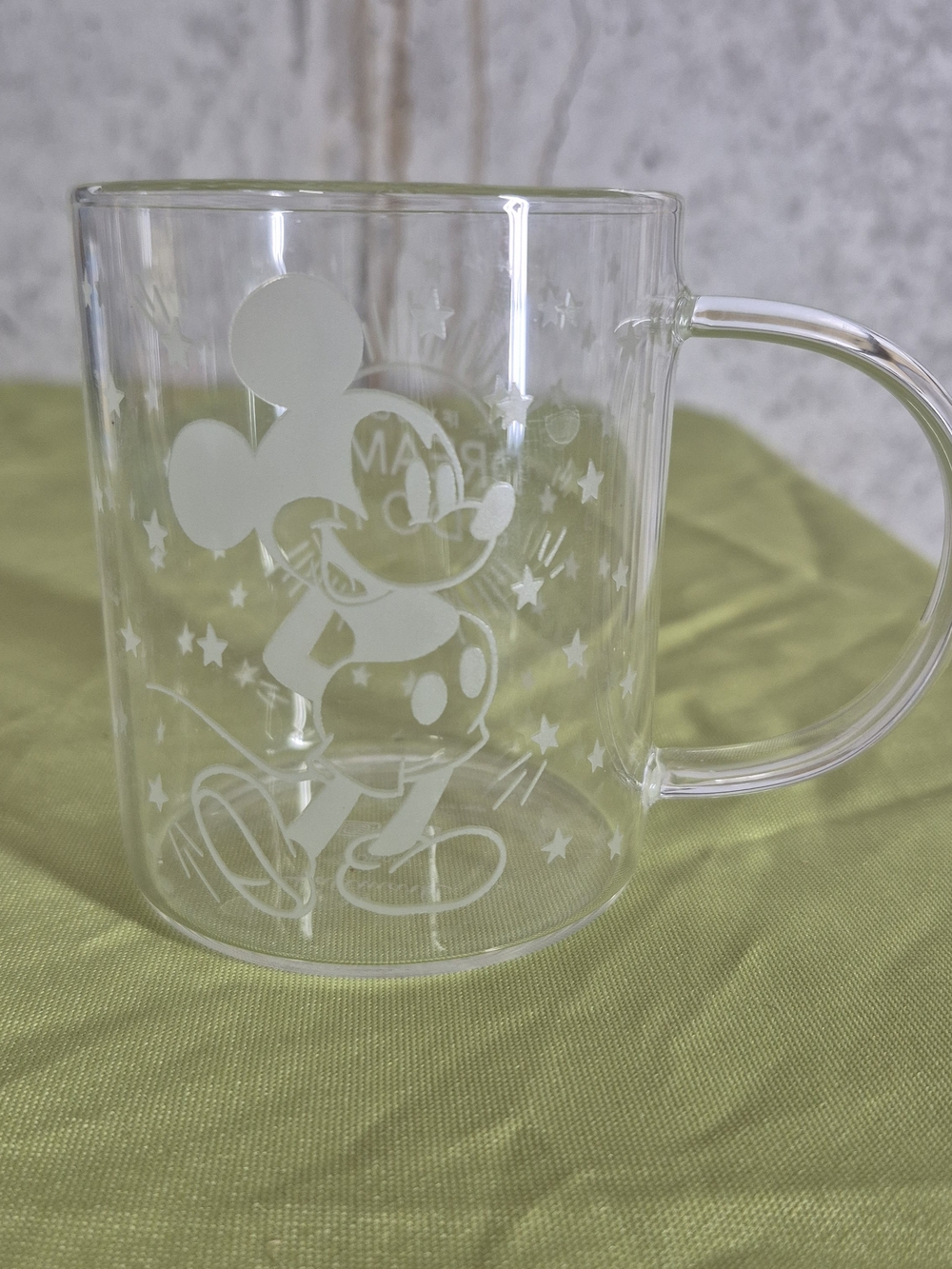 Hallmark Clear Glass Mickey Mouse Etched Mug - Clear
